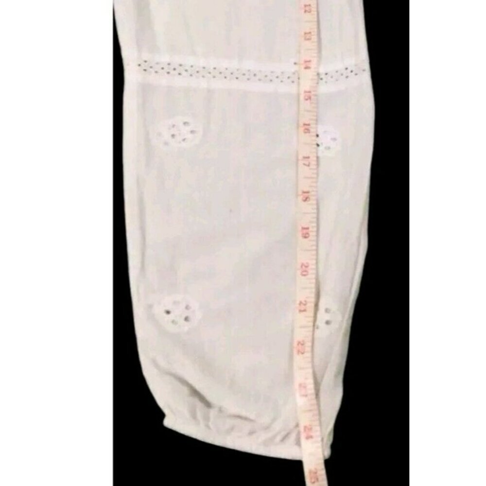 Zara The Mariah Dress Sz XS White Eyelet Embroidered  Fairy Peasant 5598 … - Picture 9 of 10